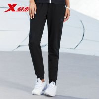 特步女装秋季轻薄针织运动长裤2018新款正品882328639062