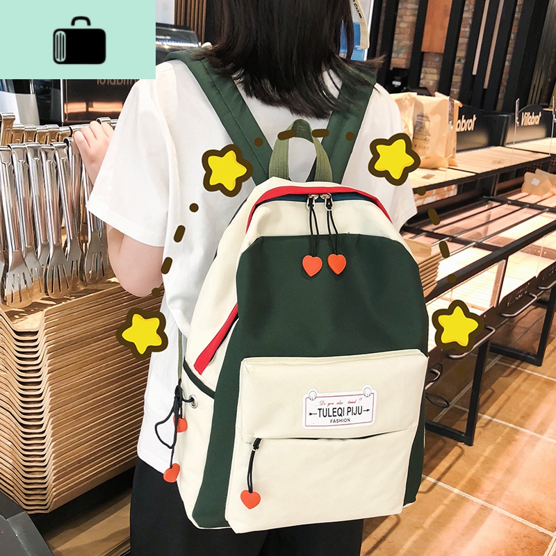 初中生书包女韩版高中原宿ulzzang大学生大容量双肩包ins少女背包NEW LAKE高清大图