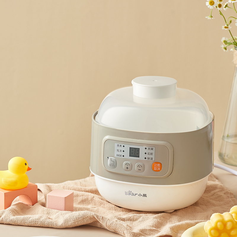 小熊(Bear)电炖锅 DDZ-A08D1 0.8L陶瓷内胆 迷你全自动婴儿bb煲粥锅 多功能宝宝煮粥锅燕窝 炖盅高清大图