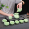 拓牌 10头 龙泉青瓷-丹凤朝阳 (1茶壶 ,1茶海,1手托,1过滤,6杯子)
