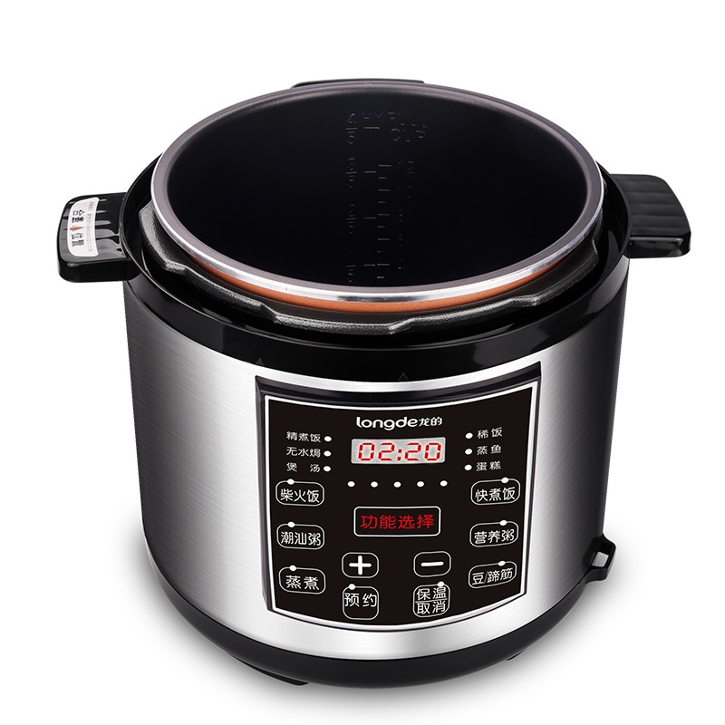 龙的(longde)电压力锅 家用5L大容量多功能预约定时保温电压力锅 LD-YL5015S高清大图