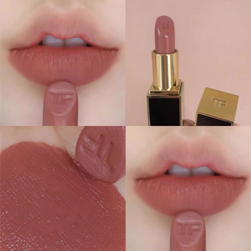 汤姆福特Tom Ford TF黑管口红哑光100#EQUUS大秀裸棕奶茶色 TF口红入秋断货王