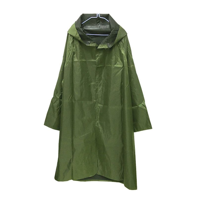 老式橡胶帆布雨衣连体长款抗洪抢险87式加厚户外大褂大袍军绿暴雨