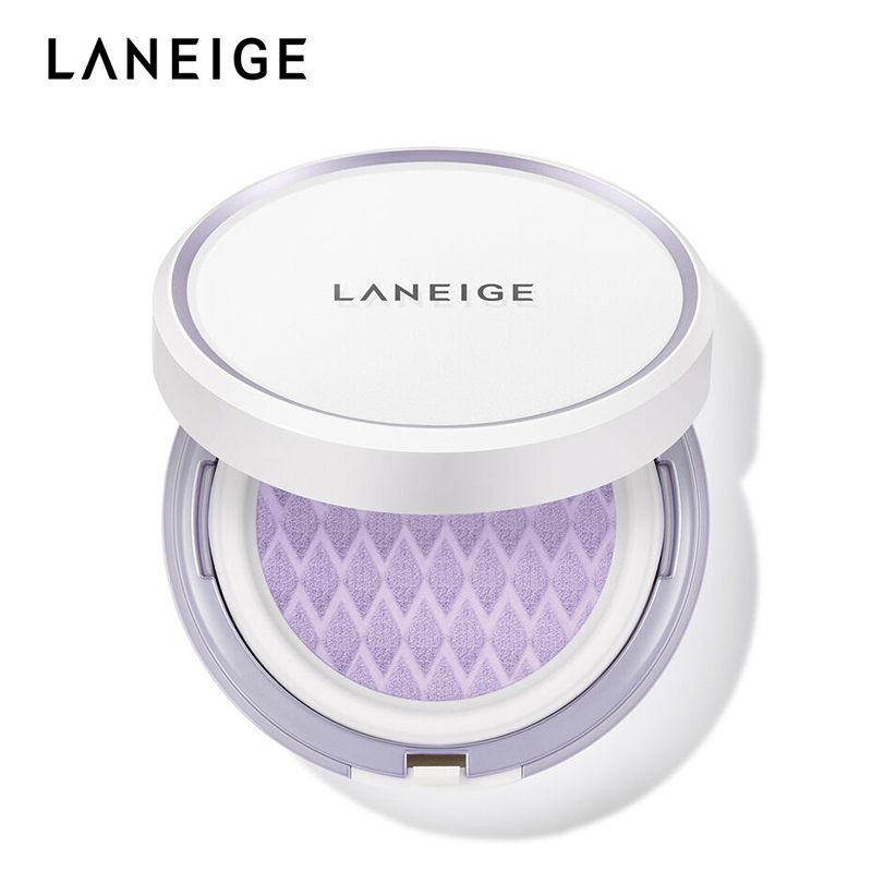 兰芝(LANEIGE)补水保湿 水凝臻白净透水乳护肤品系列 #40紫隔离气垫 新款