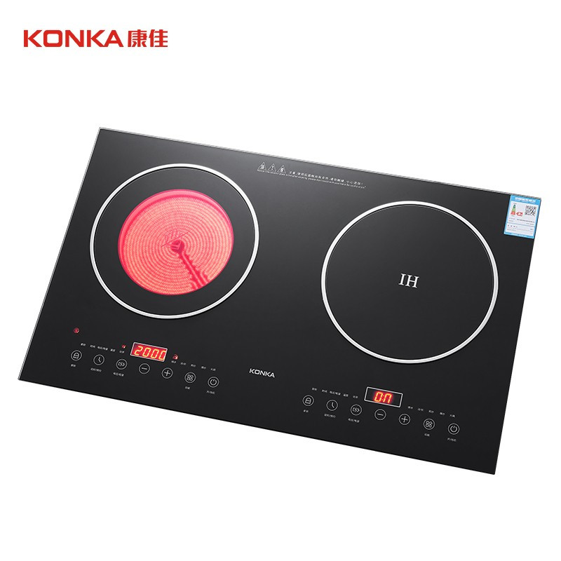 康佳（KONKA）嵌入式电磁炉双灶 双头电陶炉家用商用台式 KOS-W3501