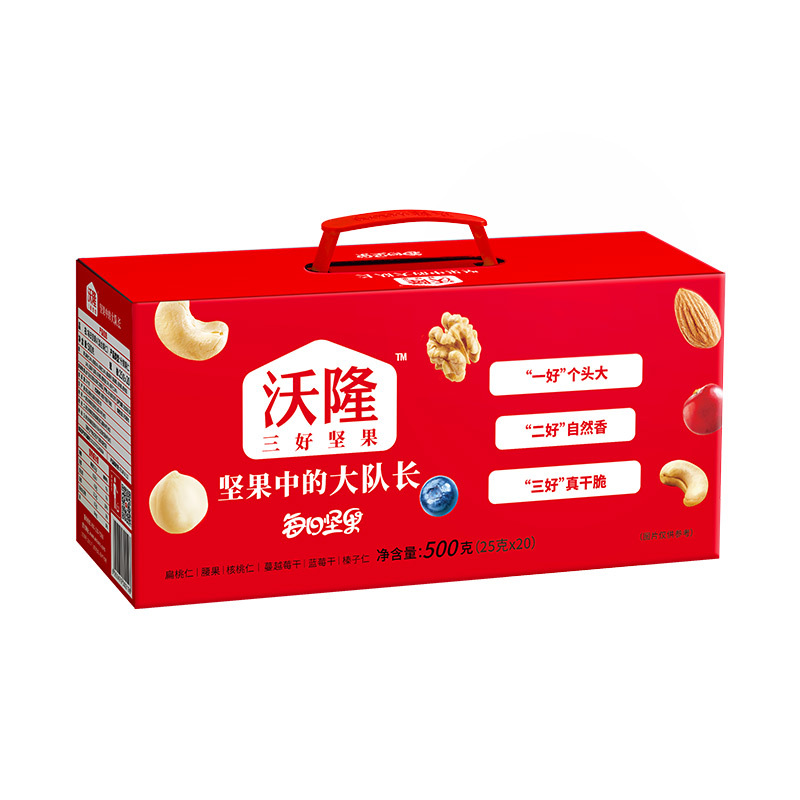 沃隆 每日坚果A款成人款混合坚果果仁健康零食套装 500g每日坚果