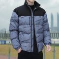 棉服男2023冬季潮流加厚面包服棉袄男棉衣外套上衣 2XL160-180斤 8998-蓝色字母款