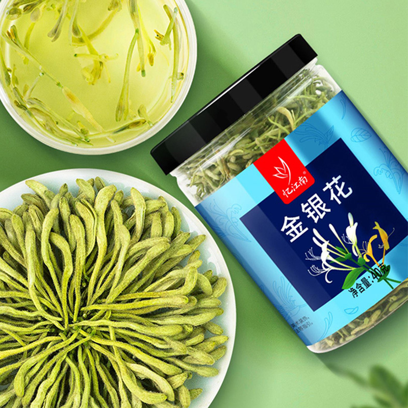 忆江南养生茶金银花罐装花茶熬夜上班罐装金银花40g