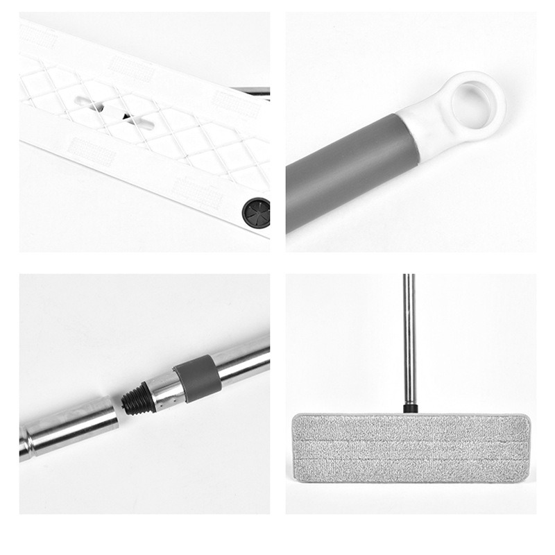 丽佳邦懒人免手洗家用拖地神器一次性静电除尘干湿两用吸水平板拖把 平板拖把[流苏布头] 1布高清大图