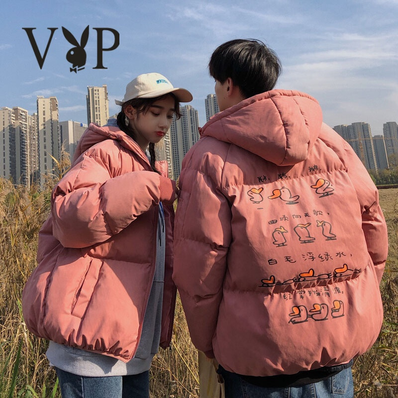 花花公子贵宾棉服冬季面包服情侣男女韩版短款宽松帅气bf潮流学生棉衣