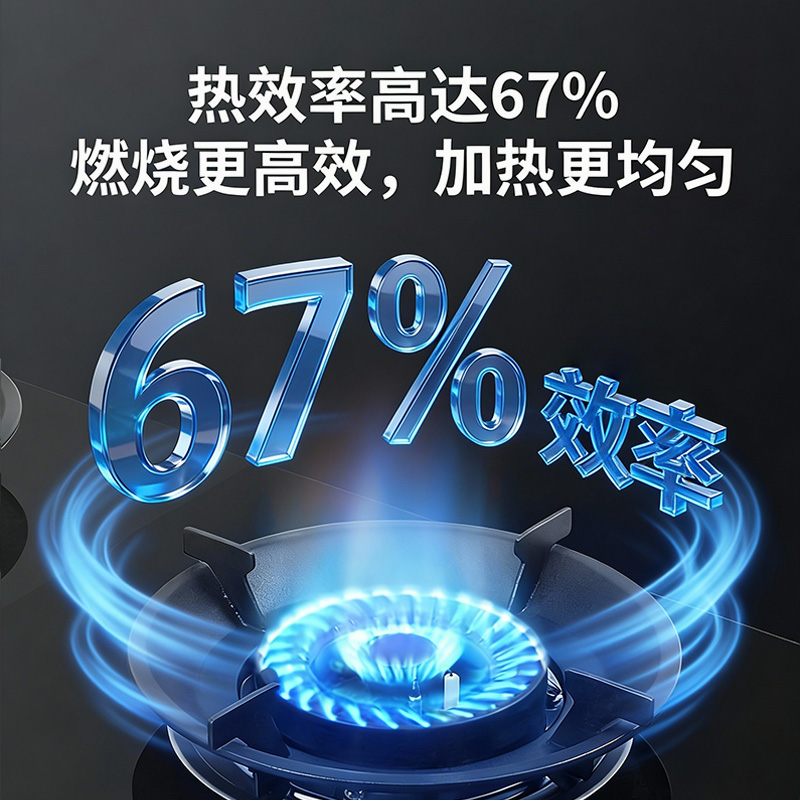 前锋燃气灶家用5.0kW猛火灶家用厨房一级能效ZD103A-B/X适应开孔高清大图