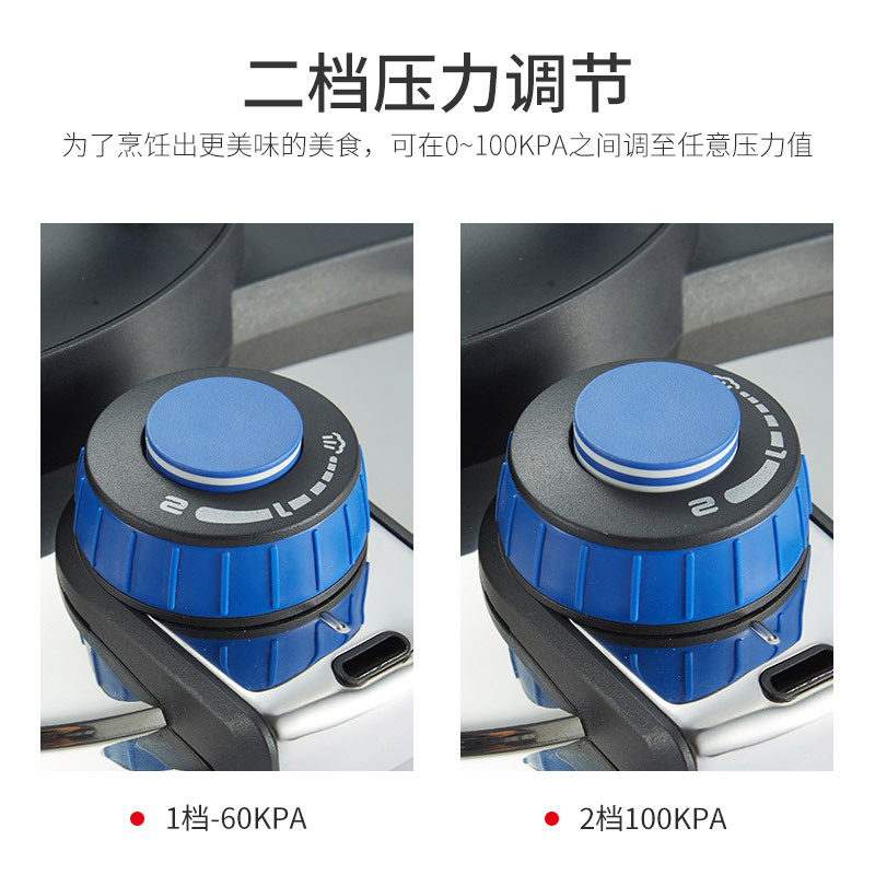 BRK Germany德国厨具默尔斯压力锅6LA 304不锈钢压力锅锅具 6升 多重安全保障 单手开合 人性化手柄设计