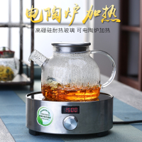 家柏饰(CORATED)水果茶壶套装家用防爆大号玻璃泡茶器明火可加热烧煮花果冷水壶厚