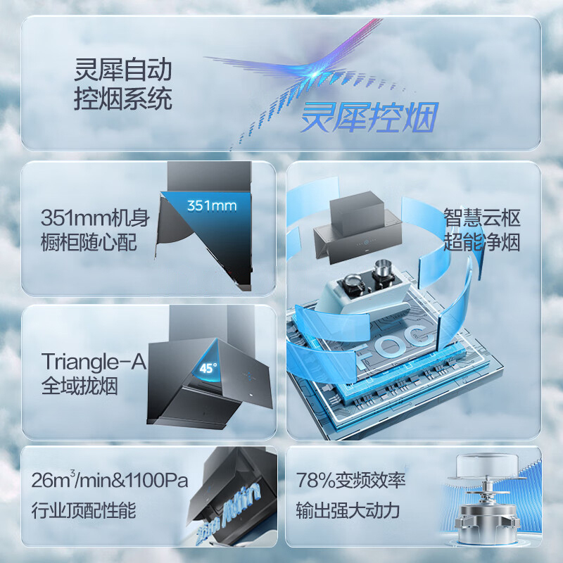 老板(ROBAM)厨电套装 26立方烟机灶具燃气热水器 烟灶热三件套29A9S+57B5X+HT601A-16