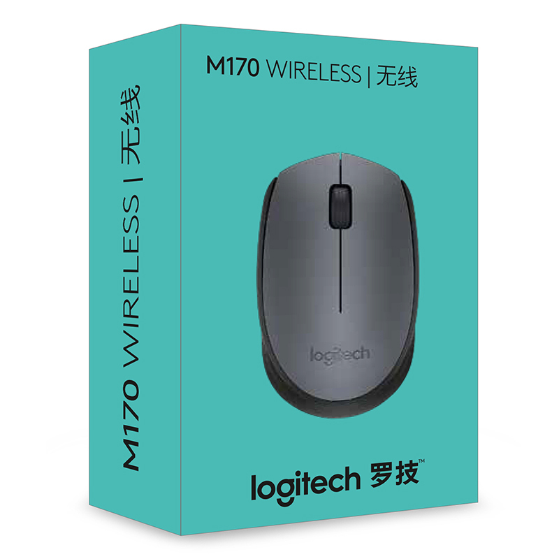 罗技(Logitech)M170灰色无线鼠标 单个装-(个) 光电鼠标