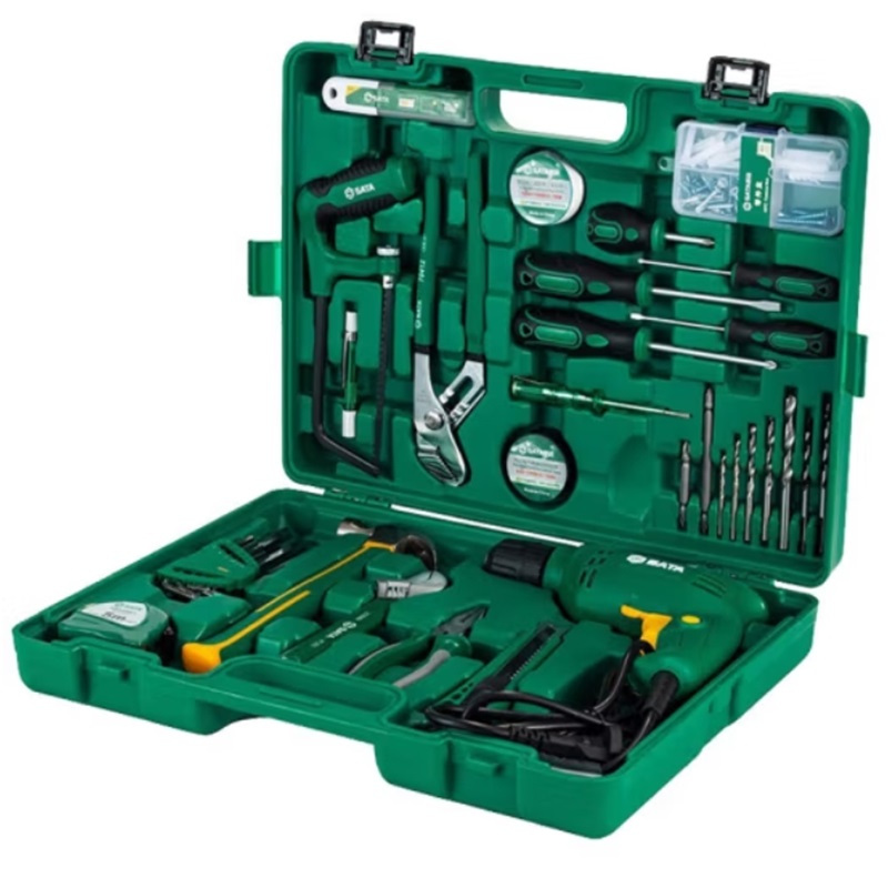 世达(SATA)劳保组合工具世达05156(套)58件建筑安装家用工具箱