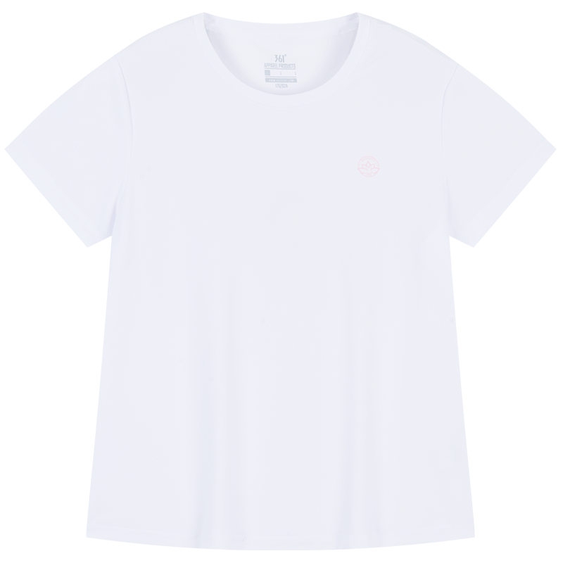 361°运动t恤女夏季新款健身跑步运动短袖女士速干透气轻薄上衣662424125V XL 本白