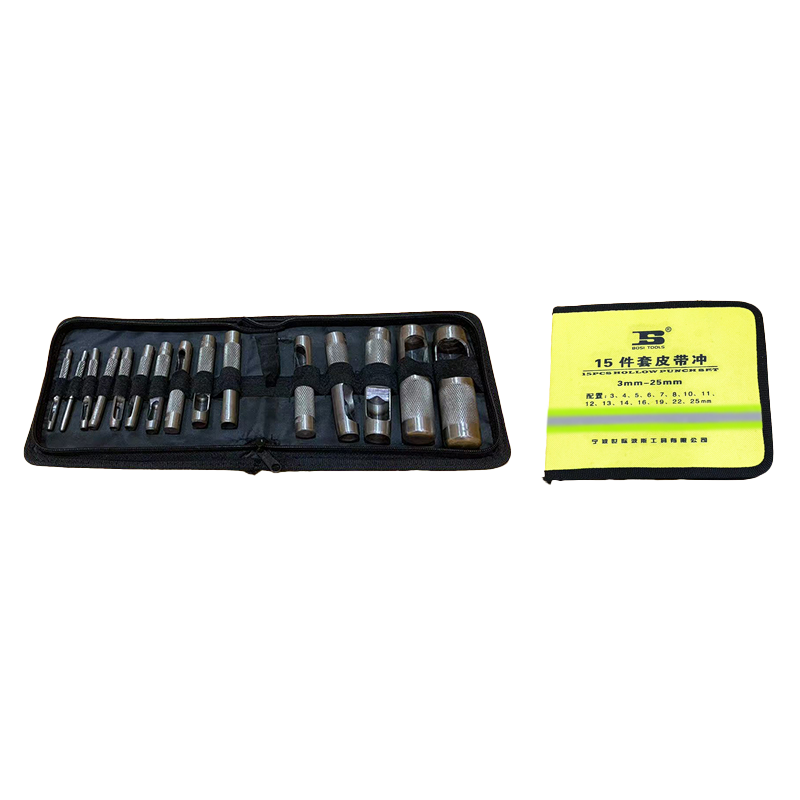 波斯(BOSI) 荧光系列皮带冲 15件 3-25mm 套高清大图