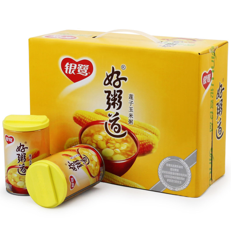[苏宁超市]银鹭 好粥道莲子玉米粥 280g*12 速食粥(新老包装随机发货)高清大图