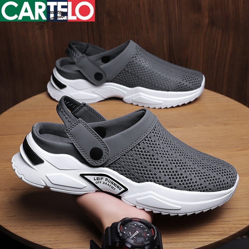 线下专柜同款卡帝乐鳄鱼cartelo夏季透气网鞋男薄款网面运动鞋男休闲