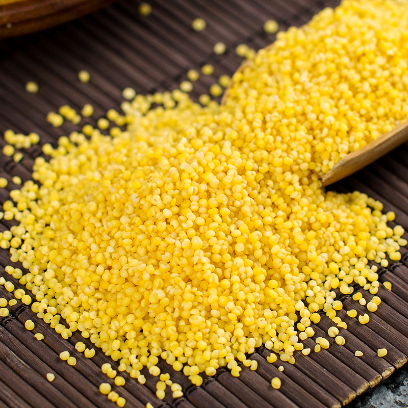 栗稻源 东北杂粮精品黄小米1kg(五谷粗粮 月子米 红谷子小米粥真空包装)高清大图