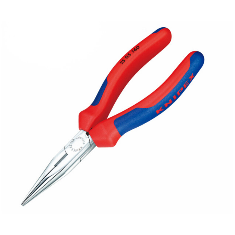 凯尼派克 KNIPEX 25 05 160160mm 尖嘴钳(镀铬头部 双色双重材料手柄)