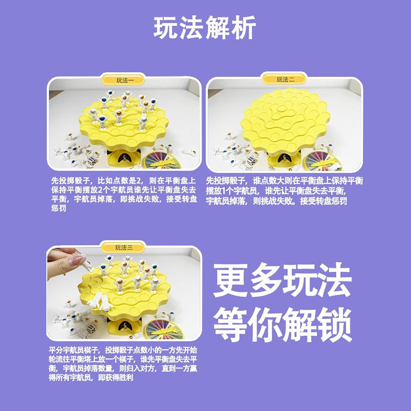 太空人平衡树思维训练专注力儿童玩具亲子互动对战叠叠乐1663高清大图