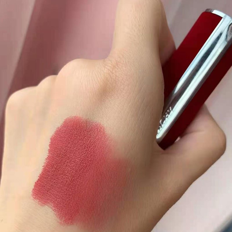 纪梵希givenchy高定香榭红小羊皮丝绒哑光唇膏口红n27酒渍玫瑰