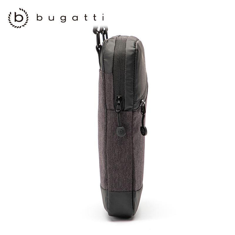 bugatti 德国轻奢品牌 男士单肩包商务休闲户外学院风大容量新款男包竖款个性潮流斜跨包男