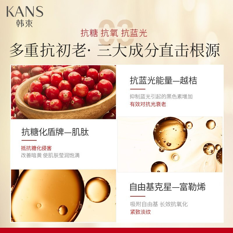 (Kans)韩束黑胶囊套装礼盒护肤套装 黑金修护礼盒 洁面乳+精华水+精华乳+精华液+面霜 保湿补水 款式随机高清大图