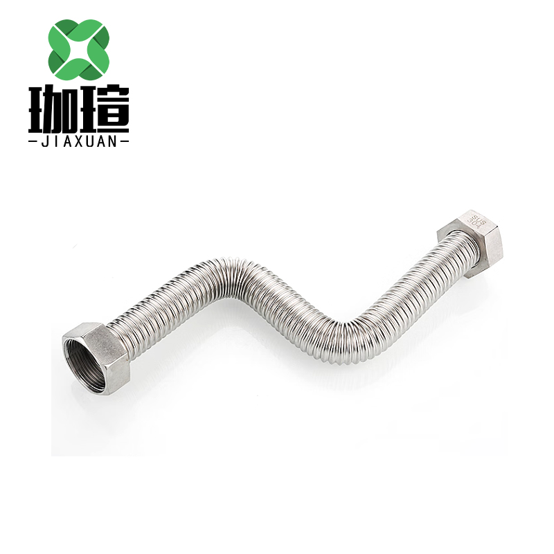 珈瑄 不锈钢波纹管 热水器冷热水管防爆抗压波纹上水软管 DN40*10cm 根高清大图
