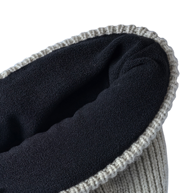 羊毛毛线帽子男士冬季加厚保暖针织帽男高清大图