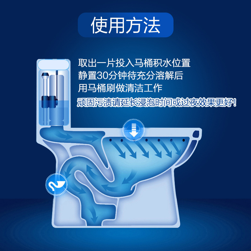 德国马桶泡腾片厕所清洁剂强力除垢去渍洁厕剂除臭去异味留香神器