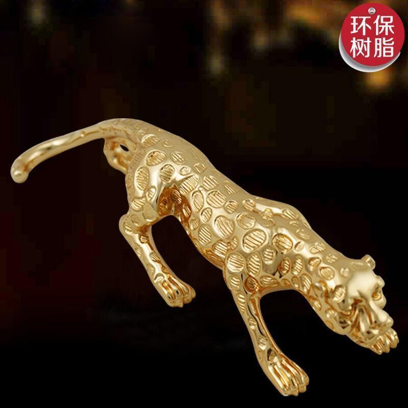 礼品之家 创意礼品树脂工艺品 树脂金钱豹摆件 汽车内小豹子装饰品送女朋友七夕情人节礼物