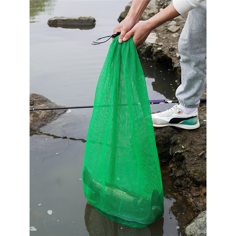 便携式迷你小简易鱼护方便装鱼网袋闪电客小型网兜小号尼龙编织溪流大