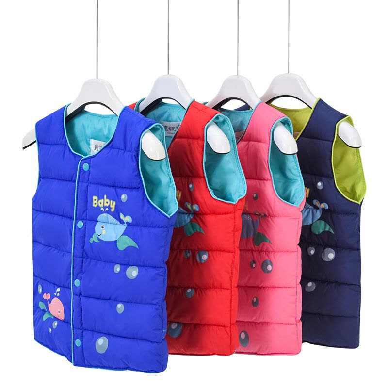 迪鲁奥(DILUAO)秋冬季儿童马甲加厚羽绒棉小中大男女童坎肩马夹宝宝保暖外套图片