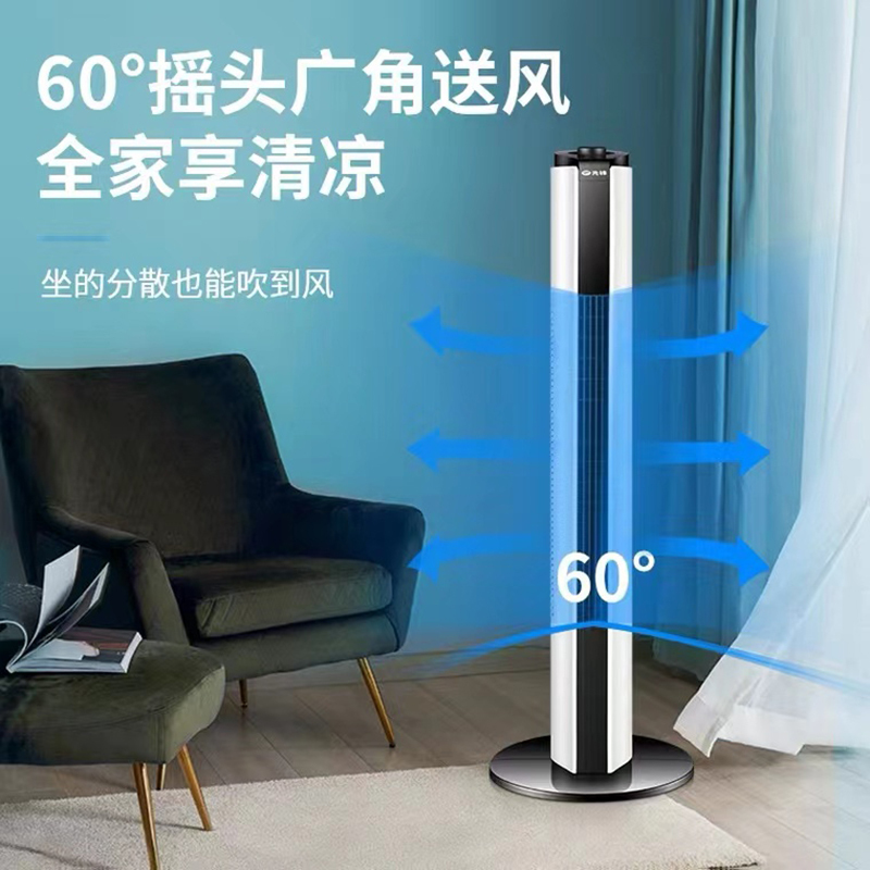先锋(SINGFUN)塔扇电风扇家用立式摇头落地扇无叶单冷机械式塔式风扇 DTS-G10