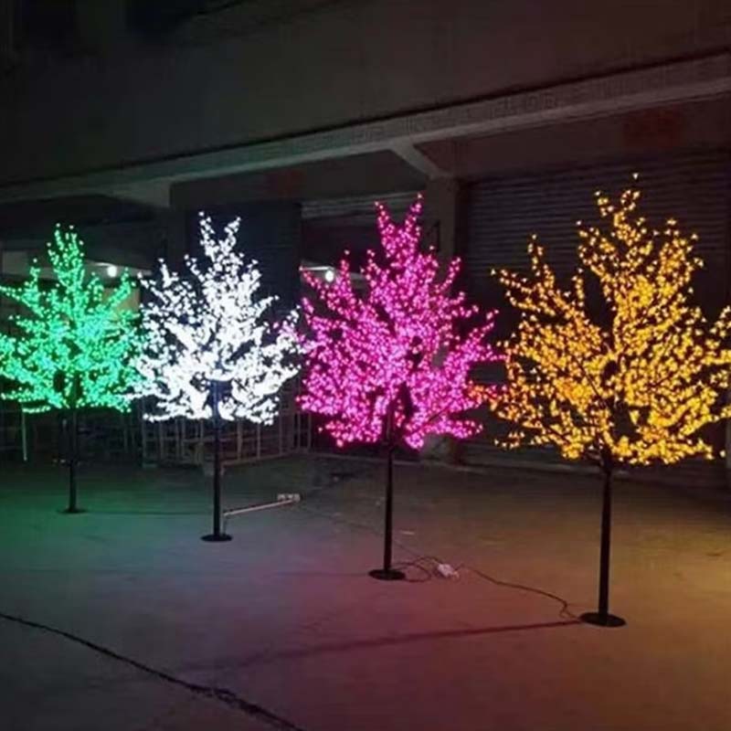 树形灯 亮铭佳 发光樱花树灯户外景观树灯室外led樱花桃花树灯装饰灯仿真款1.8米480灯粉色高清大图