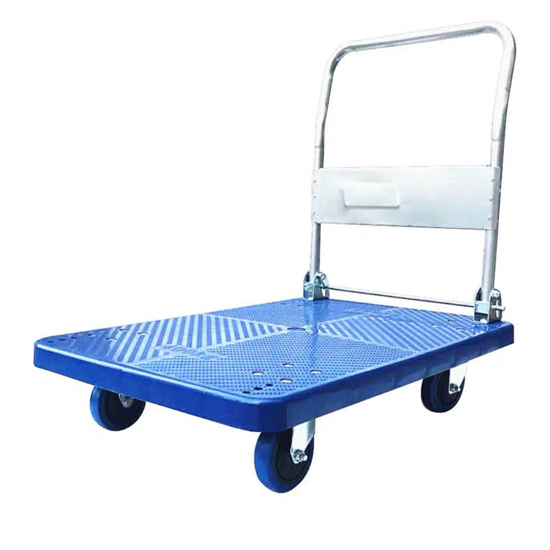 搬运宝置物架手推车拉货平板车小拖车便携折叠家用轻便静音手拉车5寸