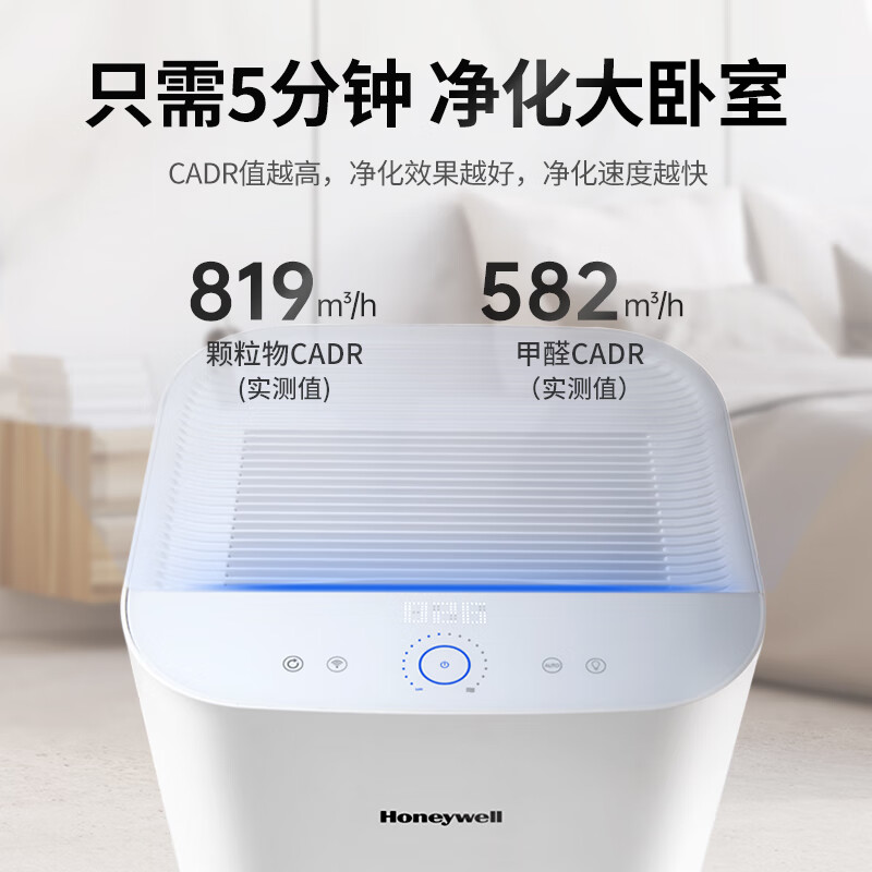 霍尼韦尔(Honeywell)空气净化器 除甲醛除雾霾除PM2.5智能净化器 KJ820F-P21D高清大图