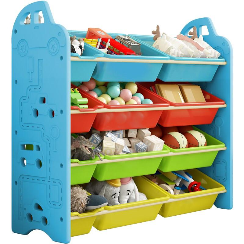 汽车玩具收纳架整理多层置物架宝宝书架收纳箱客厅家用大容量