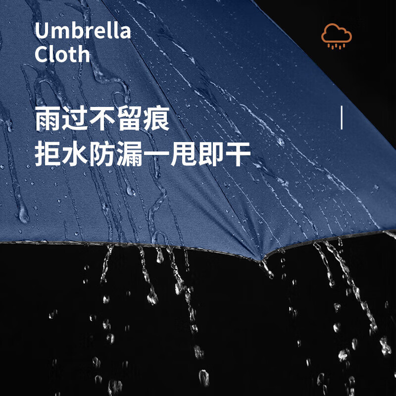 天堂伞晴雨伞三折叠黑胶防晒防紫外线太阳伞加大双人经典商务伞33188黑胶1#深藏青高清大图