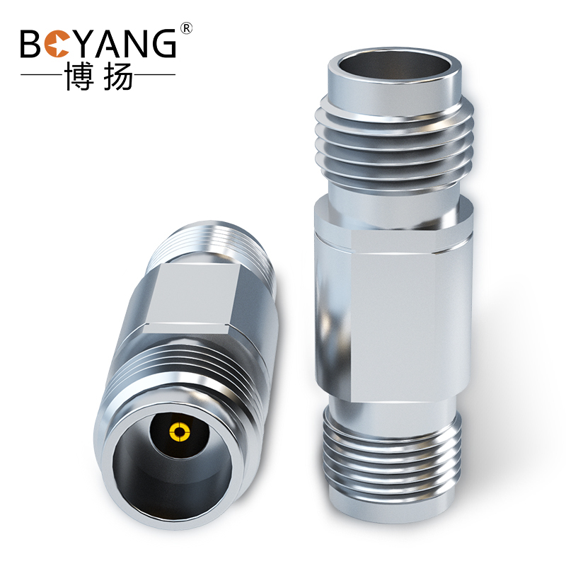 博扬 毫米波转接器2.92/2.4mm 40GK型2.92母转2.4母射频RF同轴转换器 BY-2.92/2.4-KKG