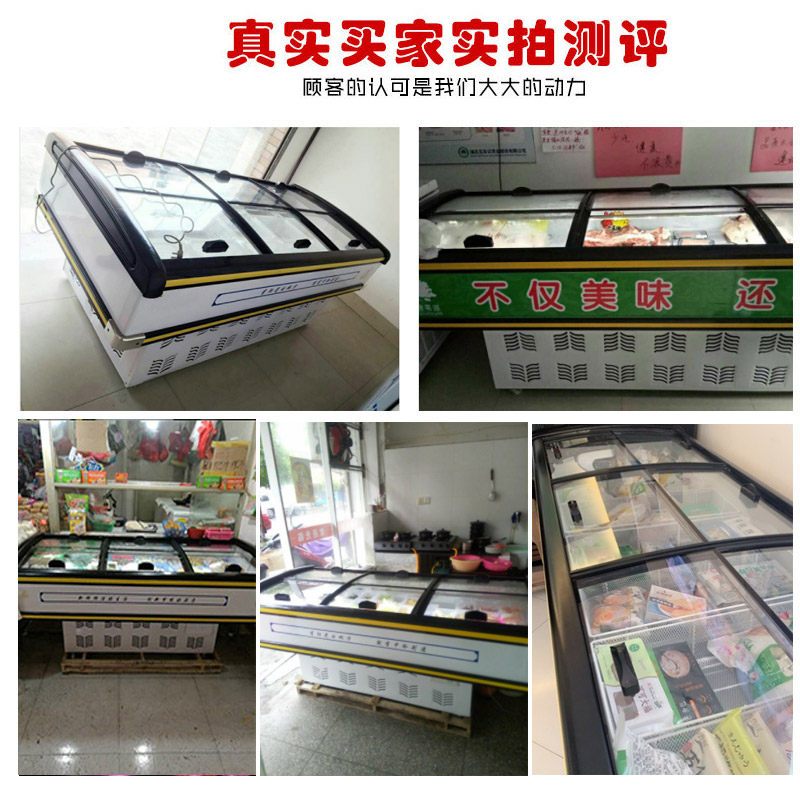 五洲伯乐(WUZHOUBOLE)SWD-2000 365升海鲜柜 商用生鲜冷藏柜 肉食保鲜展示柜 推拉门冰柜 卧式冷柜