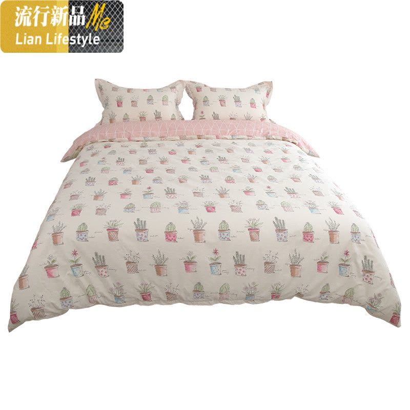 北欧风居欧美简约卡通韩式公主风棉四件套/1.2三件套 三维工匠图片