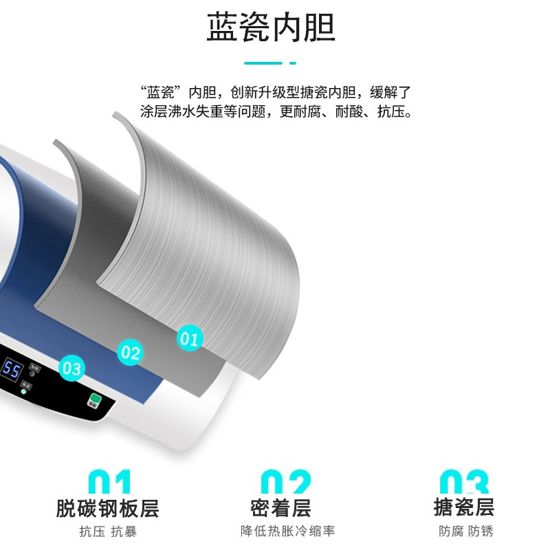 荣事达 电热水器家用储水式热水器即热速热恒温小型卫生间洗澡机安全隔电 二级能效 [50升]