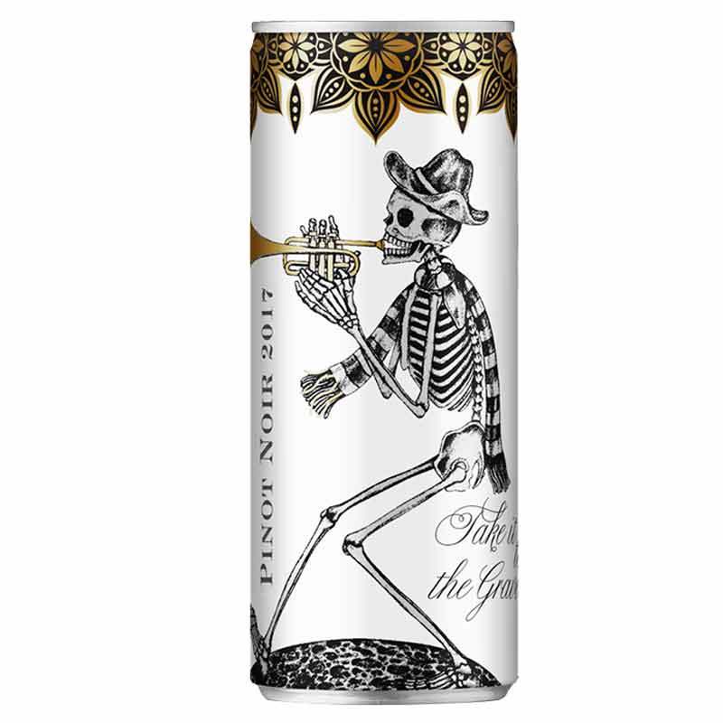 沉默无言(TAKE TO THE GRAVE)黑品诺干红葡萄酒红酒一罐装 250ml