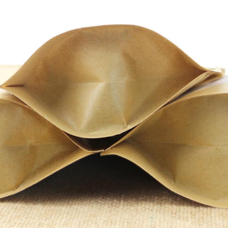牛皮纸袋自封袋大号食品收纳袋包装袋茶叶坚果干果密封口袋50个