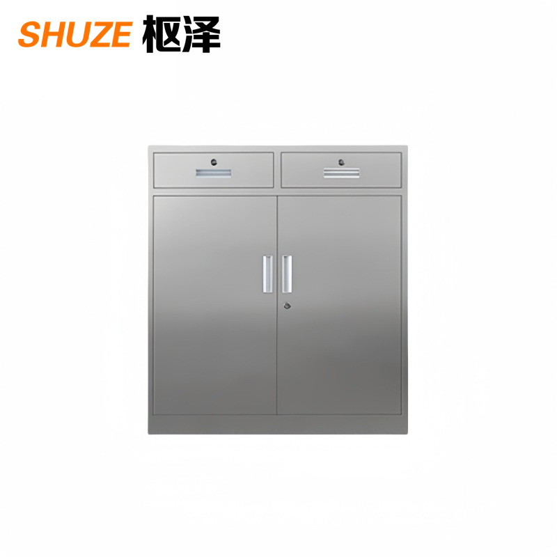 枢泽 不锈钢矮柜 二斗下节柜900*400*1000mm 台高清大图