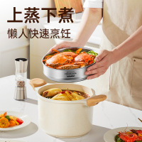 炊大皇家用陶瓷不粘炒锅煎锅汤锅燃气灶电磁炉专用无油烟套锅TZ03DB